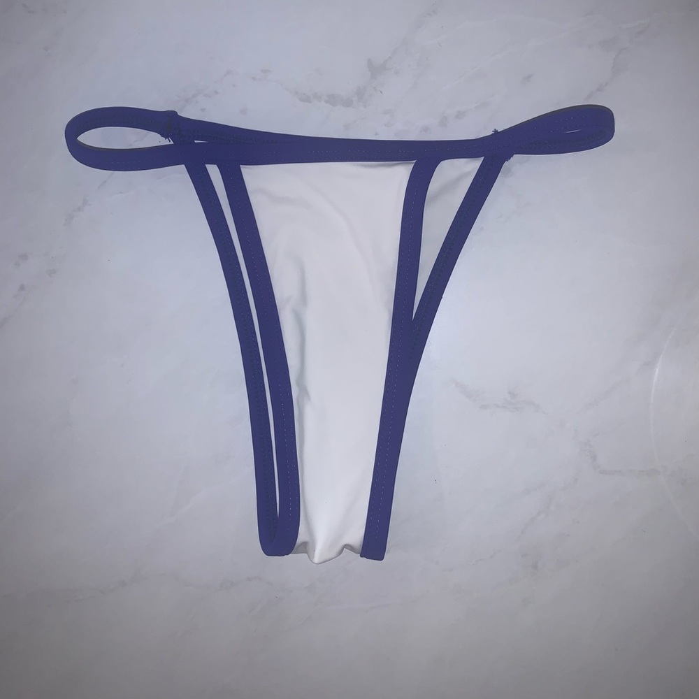 Pacific and Driftwood petite bikini bottom white and blue size S